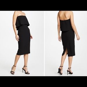 Strapless black dress